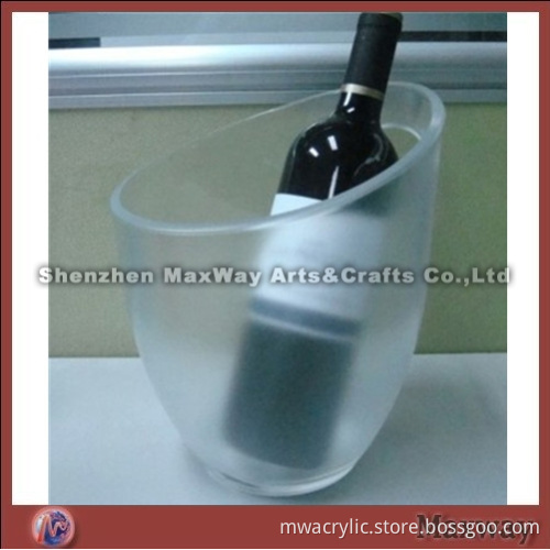 Crystal ingenious round plexiglass ice bucket
